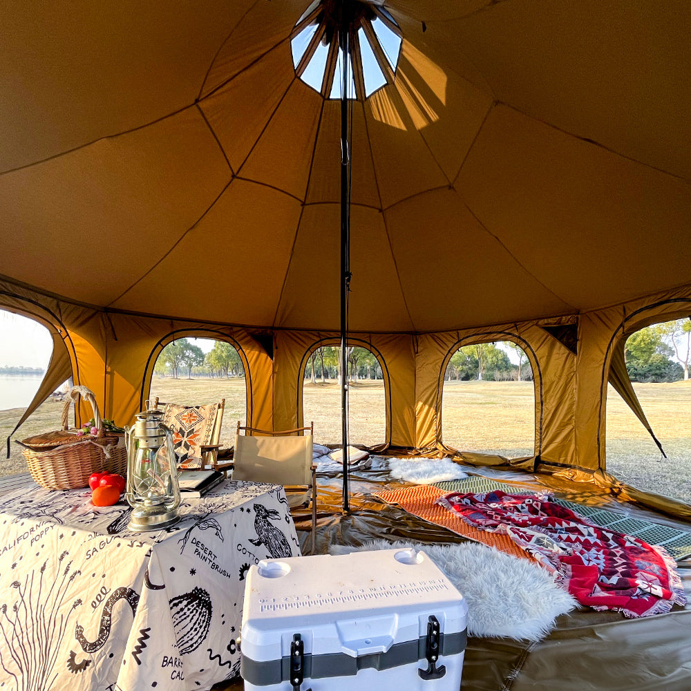 ONEROD-Circus 5M 4-Season Canvas Hot Tent with Stove Jack