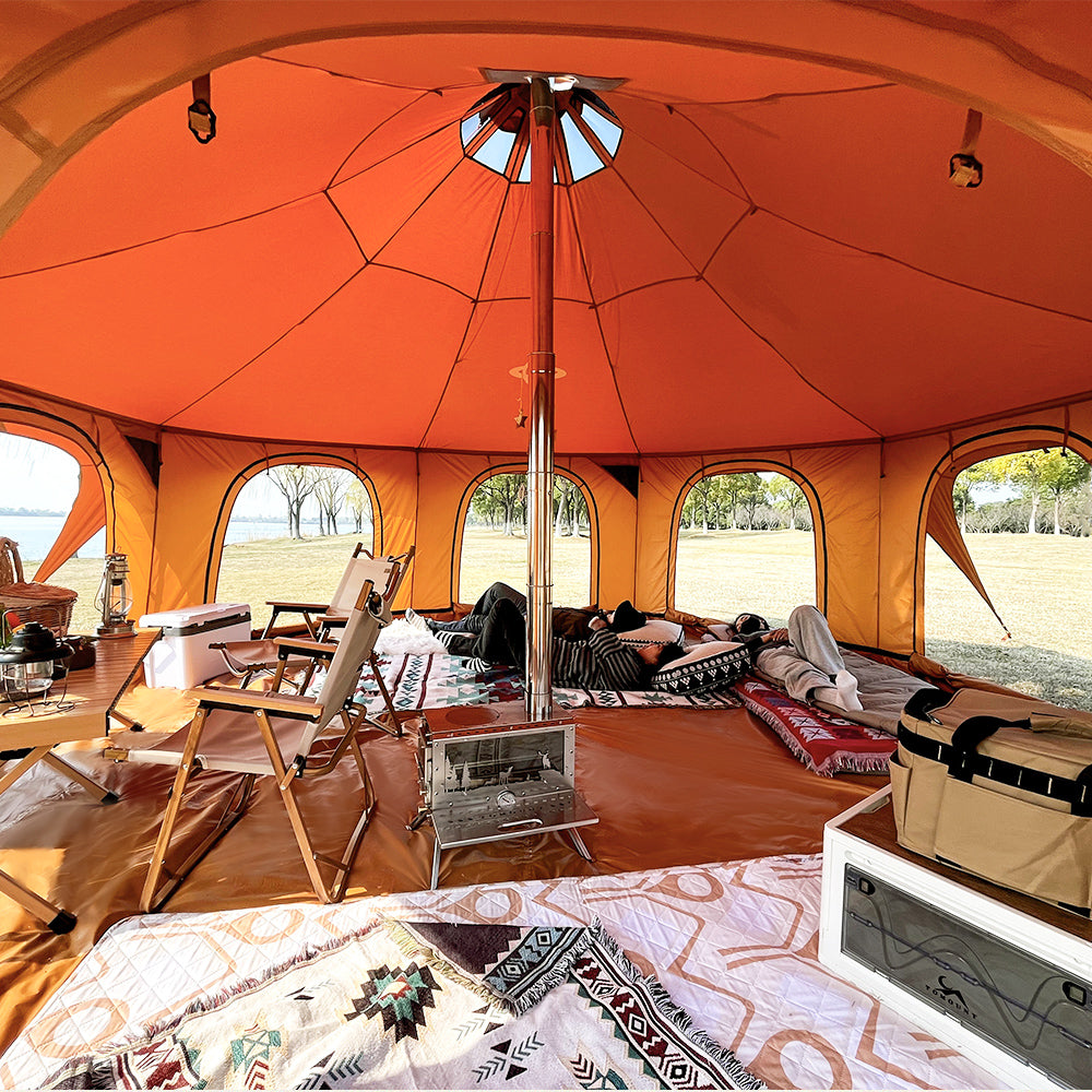 ONEROD-Circus 5M 4-Season Canvas Hot Tent with Stove Jack