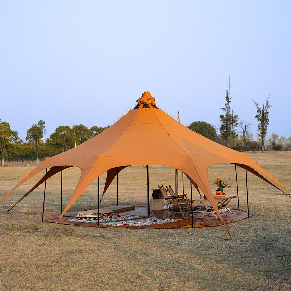 ONEROD-Circus 5M 4-Season Canvas Hot Tent with Stove Jack