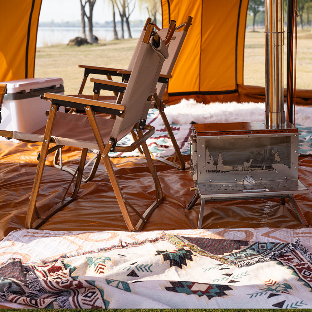 ONEROD-Circus 5M 4-Season Canvas Hot Tent with Stove Jack