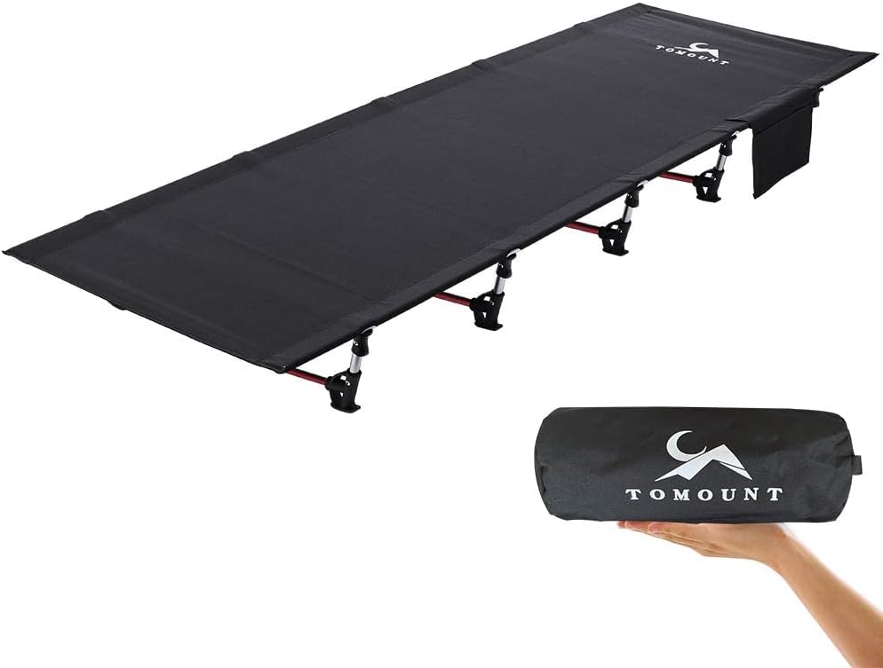 TOMOUNT Lightweight Camping Cot Portable Folding Bed for Tent