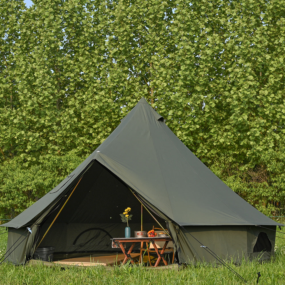 TOMOUNT Gaius™ TC 4-Season Glamping Bell Tent with Stove Jack