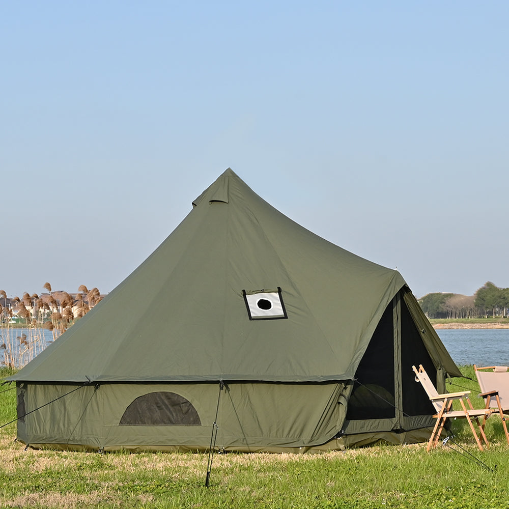TOMOUNT Gaius™ TC 4-Season Glamping Bell Tent with Stove Jack
