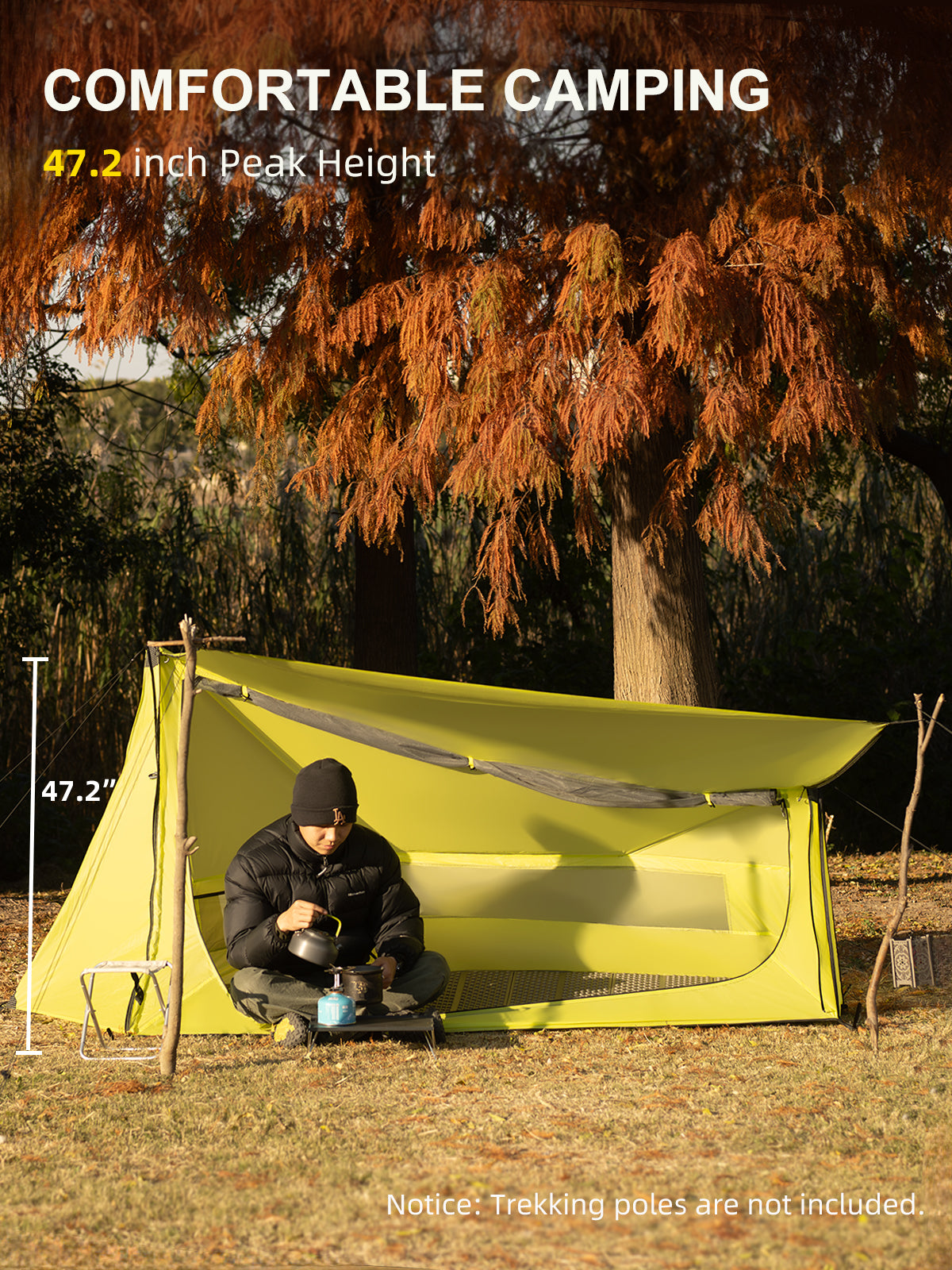 TOMOUNT Ridge™ Ultralight 15D Silnylon Bivy Trekking Pole Tent