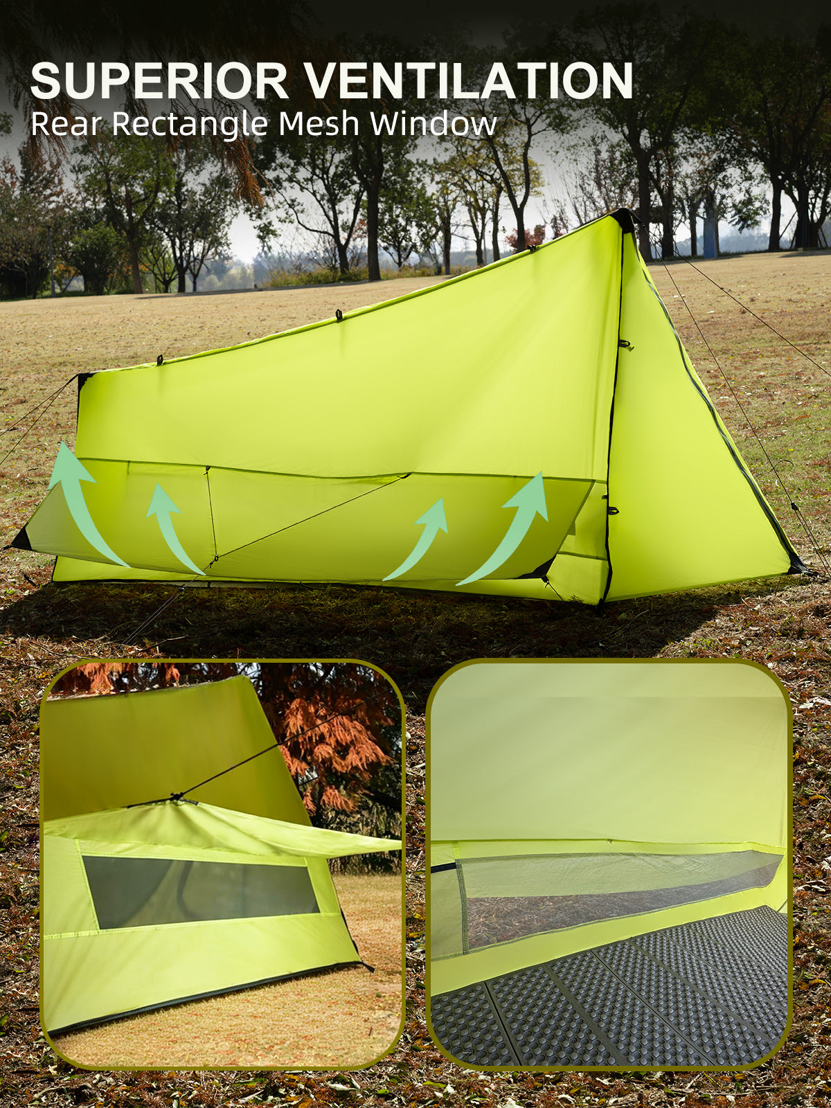 TOMOUNT Ridge™ Ultralight 15D Silnylon Bivy Trekking Pole Tent