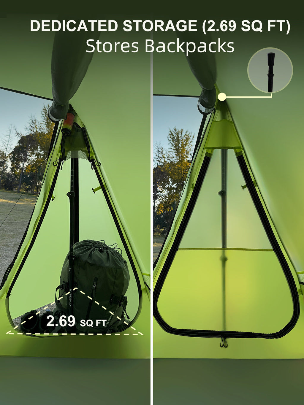 TOMOUNT Ridge™ Ultralight 15D Silnylon Bivy Trekking Pole Tent