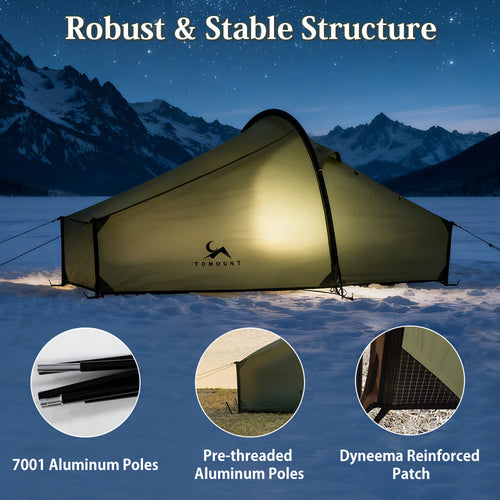 TOMOUNT Galle™ 1.5lb Ultralight 15D Nylon Solo Backpacking Tent