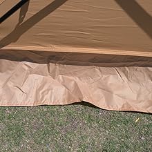 TOMOUNT Outrod™ Canvas 4 Person Bell Tent with Stove Jack