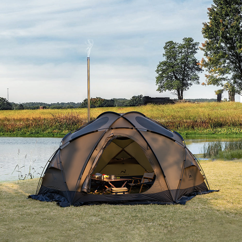 TOMOUNT Zeal™ Dome 4-Season Ultralight Nylon Tent with Stove Jack