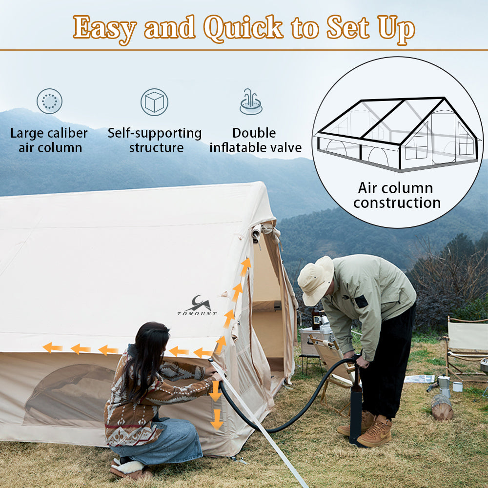 TOMOUNT Hrab™ Luxury 8-Person Family Air Glamping Tent