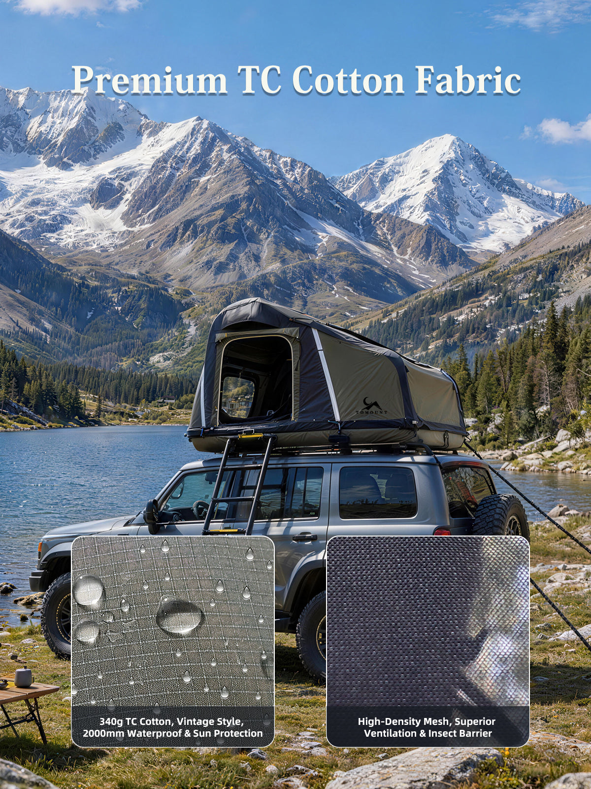 TOMOUNT Car Tent Spacious Glamping Edition