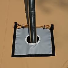 TOMOUNT Outrod™ Canvas 4 Person Bell Tent with Stove Jack
