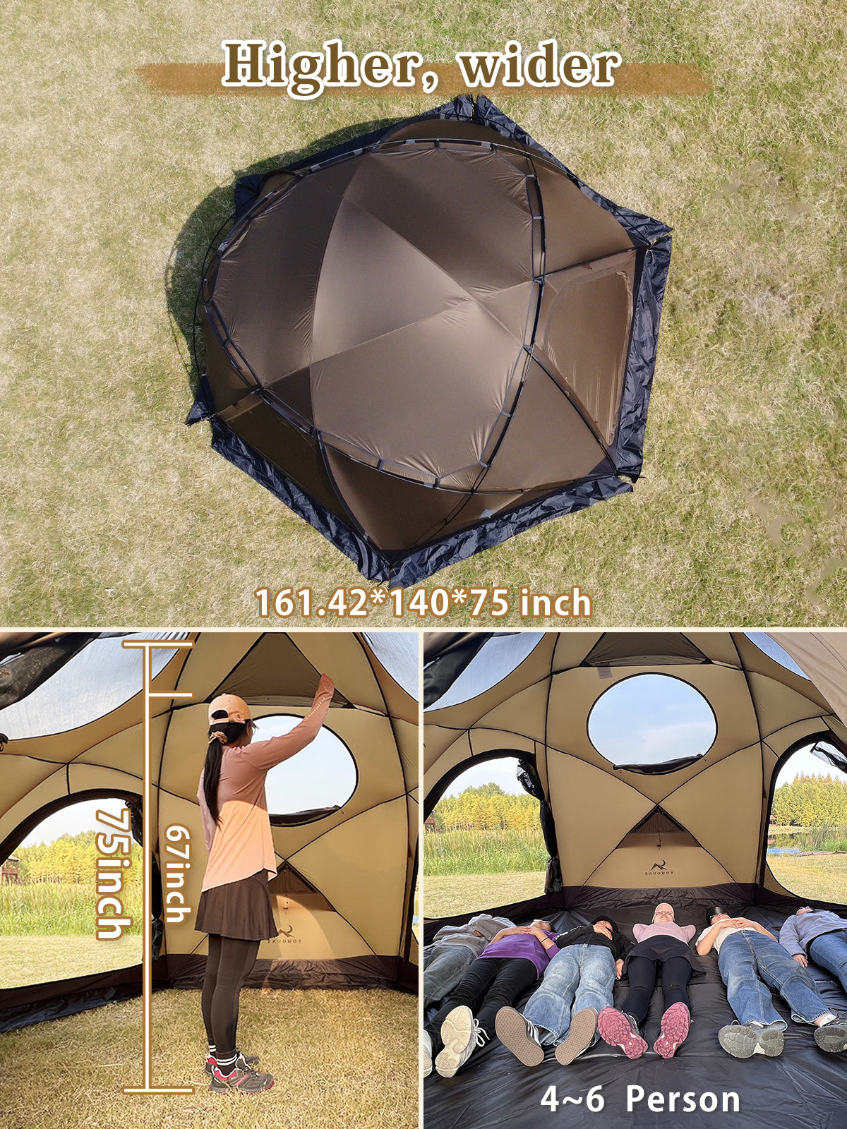 TOMOUNT Zeal™ Dome 4-Season Ultralight Nylon Tent with Stove Jack