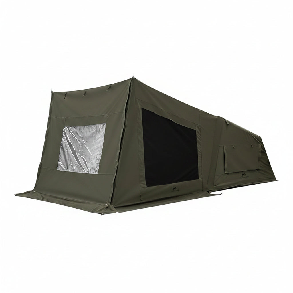 LODGE AIR-X2 Inflatable Canvas Easy Setup Blow Up Tent for Camping
