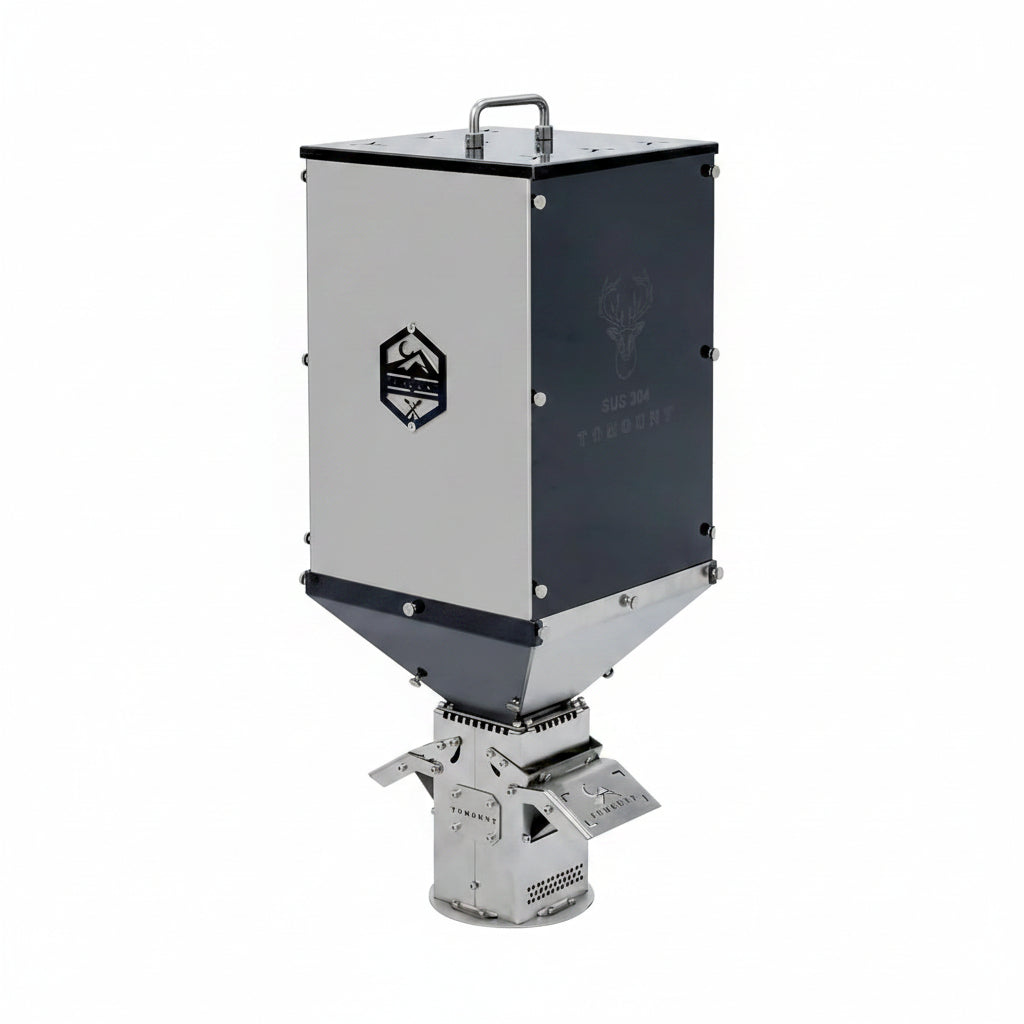 TOMOUNT 304 Stainless Steel Pellet Bin & Burner for Tent Wood Stoves
