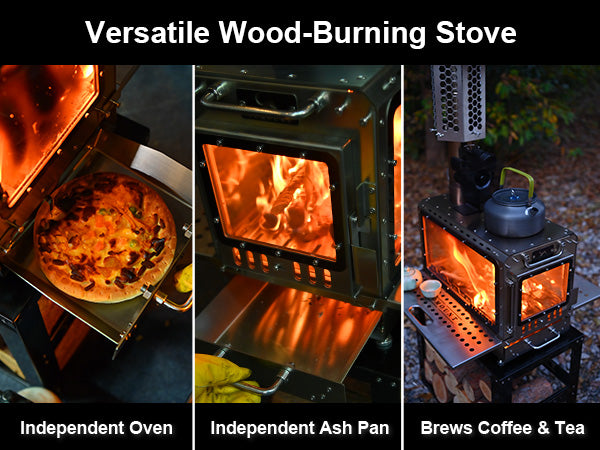 TOMOUNT Ultra-Large Capacity Wood Burning Stove for Hot Tents & Canvas Tents