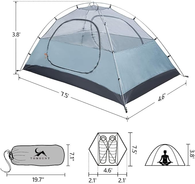 TOMOUNT Reago™ pro Lightweight 2 Person Backpacking Tent