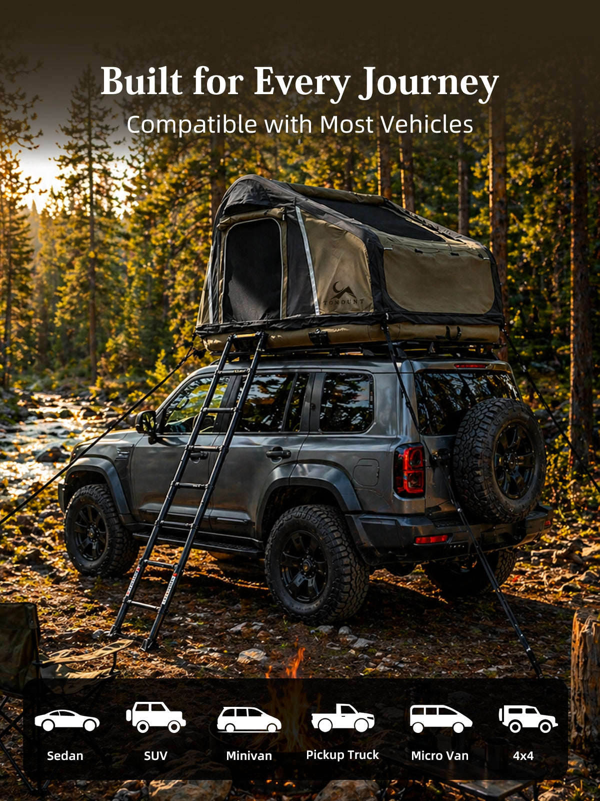 TOMOUNT Car Tent Spacious Glamping Edition