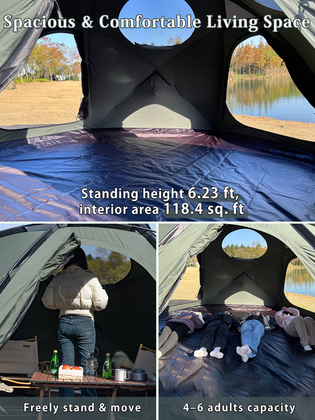 TOMOUNT Zeal™ pro Dome Canvas Tent 4-Season Glamping Hot Tent