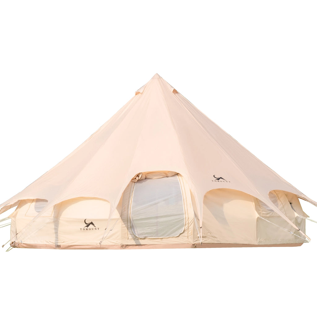 TOMOUNT Droplet™ Canvas Bell Tent with Stove Jack & Starview Window