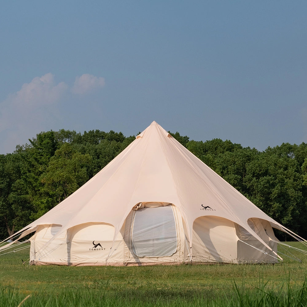 TOMOUNT Droplet™ Canvas Bell Tent with Stove Jack & Starview Window