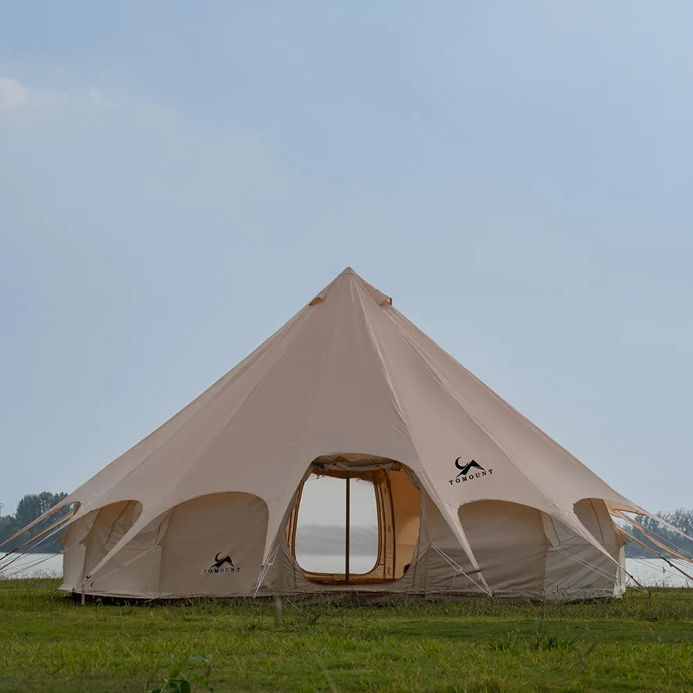 TOMOUNT Droplet™ Canvas Bell Tent with Stove Jack & Starview Window