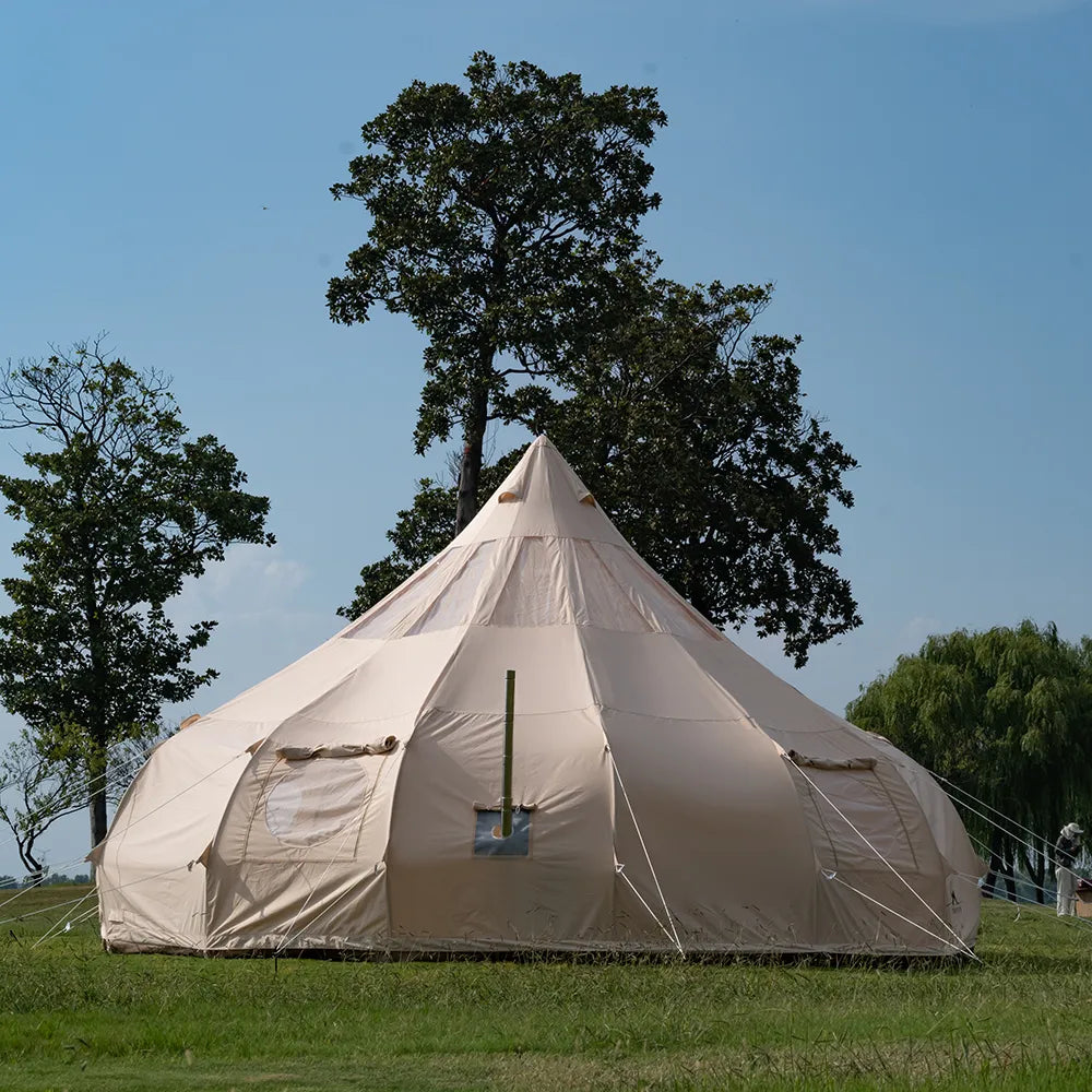 TOMOUNT Droplet™ Canvas Bell Tent with Stove Jack & Starview Window