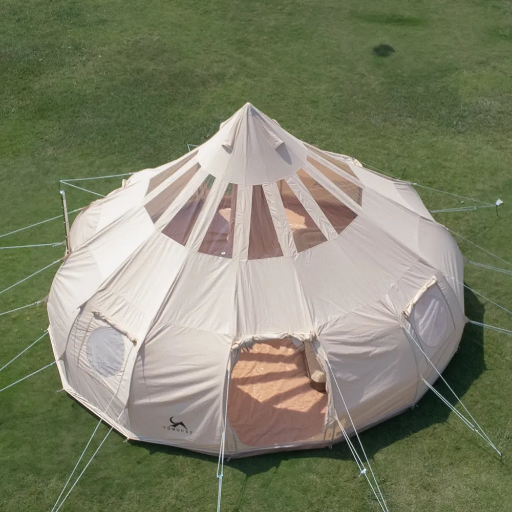TOMOUNT Droplet™ Canvas Bell Tent with Stove Jack & Starview Window