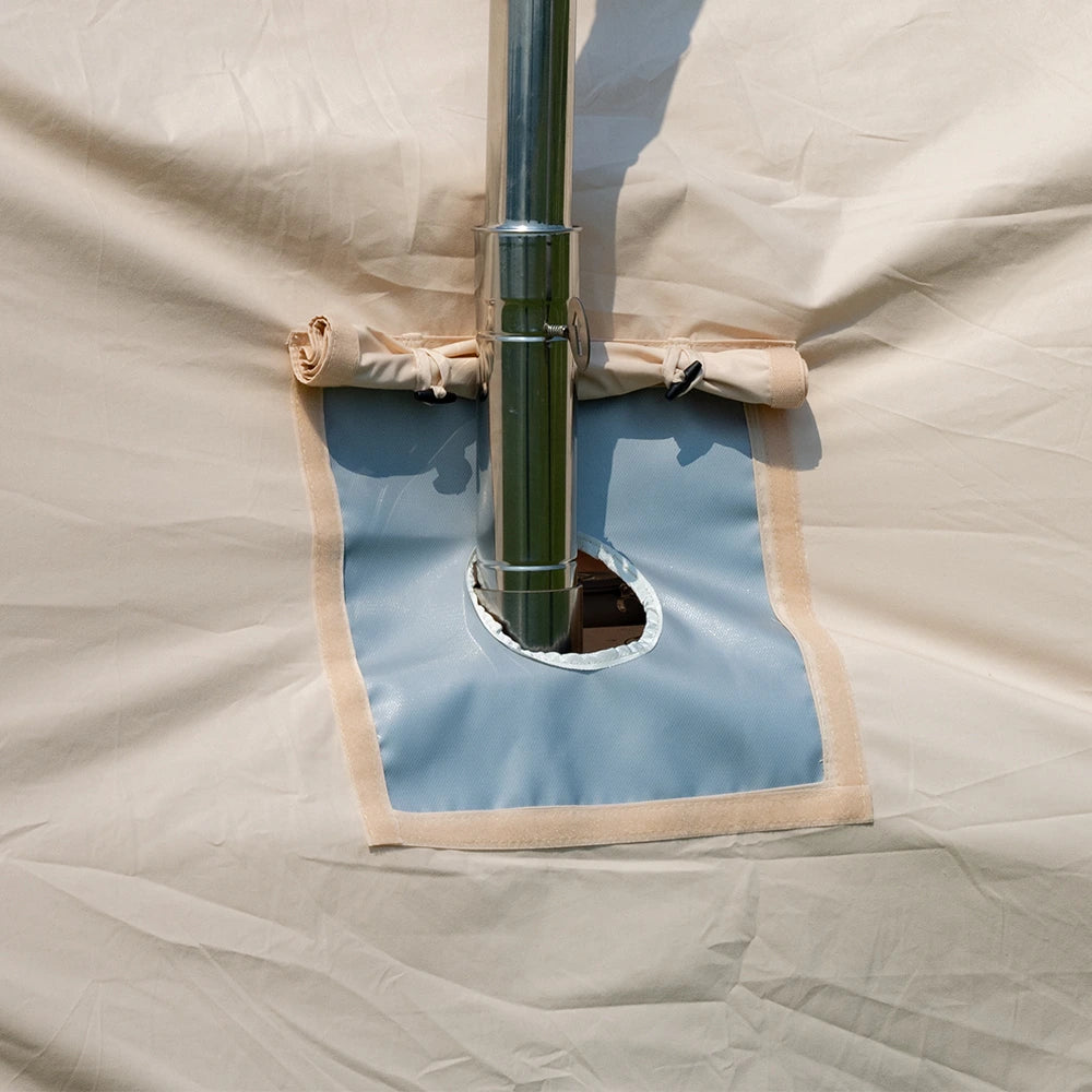 TOMOUNT Droplet™ Canvas Bell Tent with Stove Jack & Starview Window