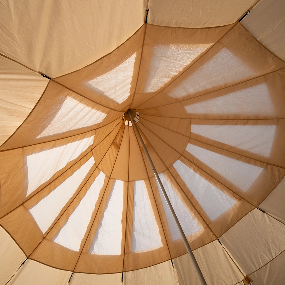 TOMOUNT Droplet™ Canvas Bell Tent with Stove Jack & Starview Window