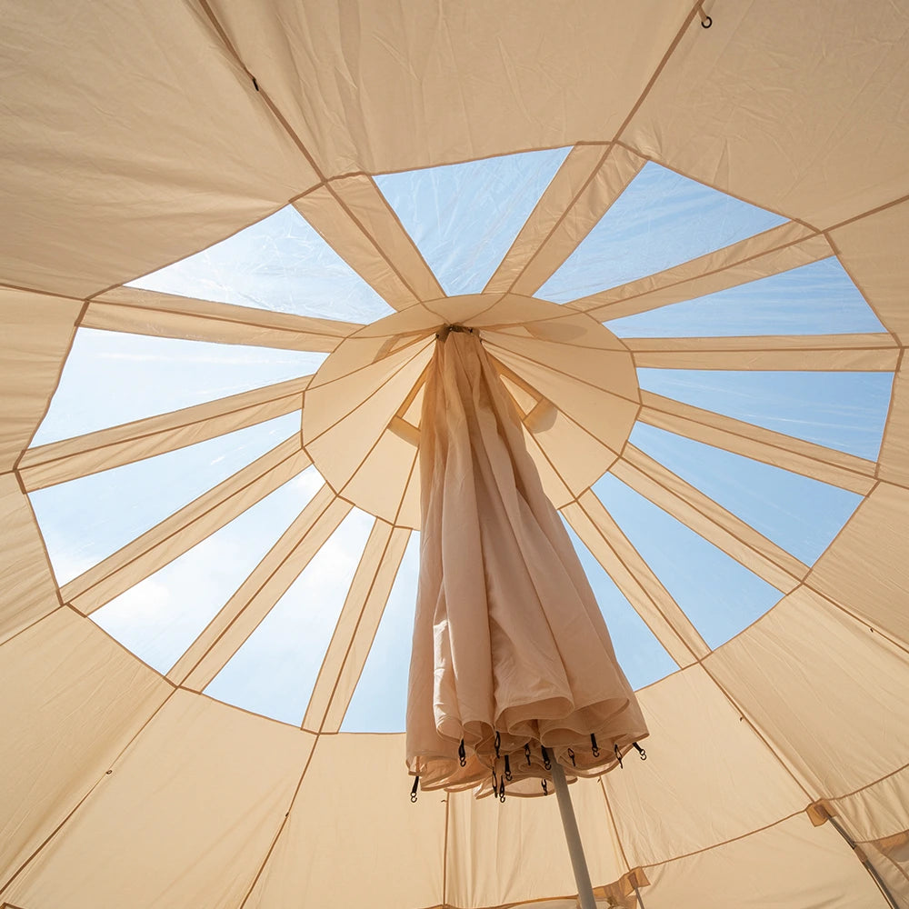 TOMOUNT Droplet™ Canvas Bell Tent with Stove Jack & Starview Window