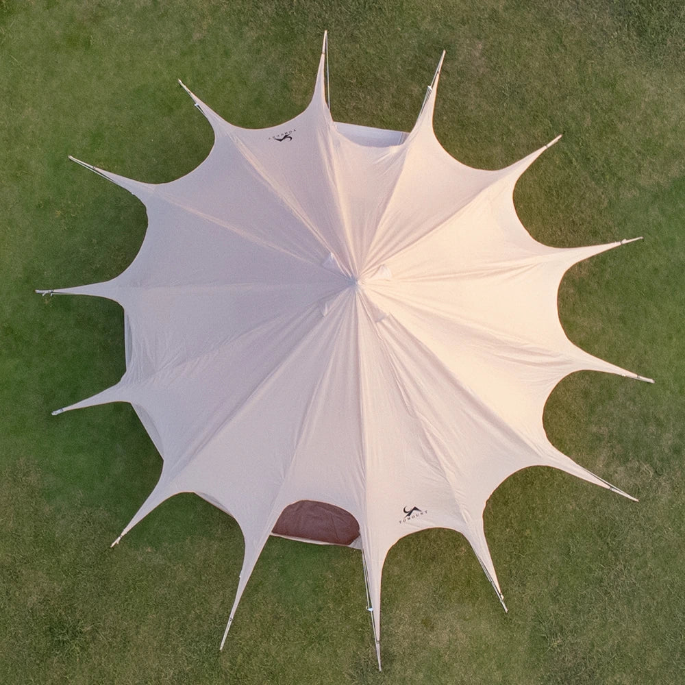 TOMOUNT Droplet™ Canvas Bell Tent with Stove Jack & Starview Window