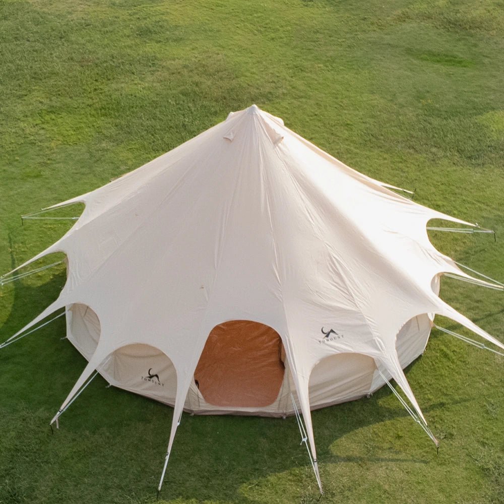 TOMOUNT Droplet™ Canvas Bell Tent with Stove Jack & Starview Window