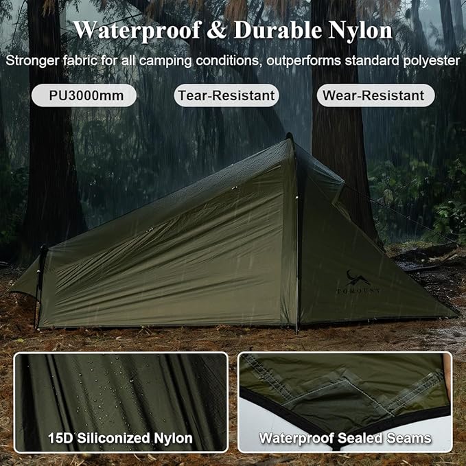 TOMOUNT Galle™ Ultralight 15D 1 Person Waterproof Bivy Tent