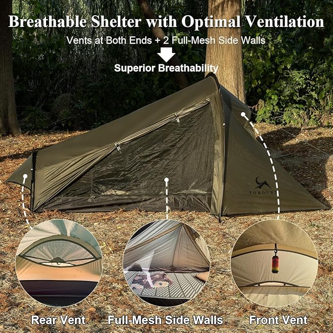 TOMOUNT Galle™ Ultralight 15D 1 Person Waterproof Bivy Tent