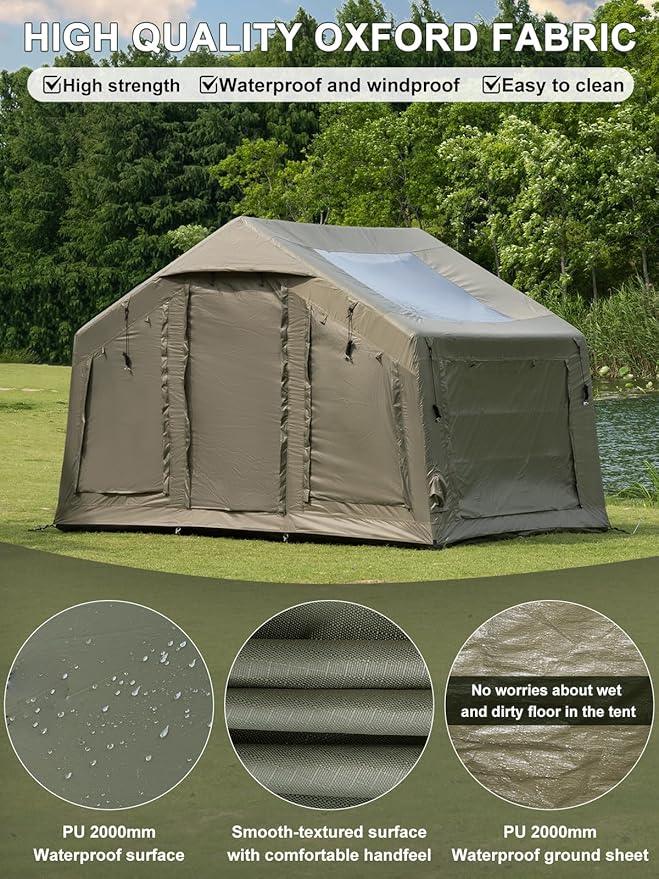 TOMOUNT Villa™ Inflatable 3-5 Person Air Tent with Skylight