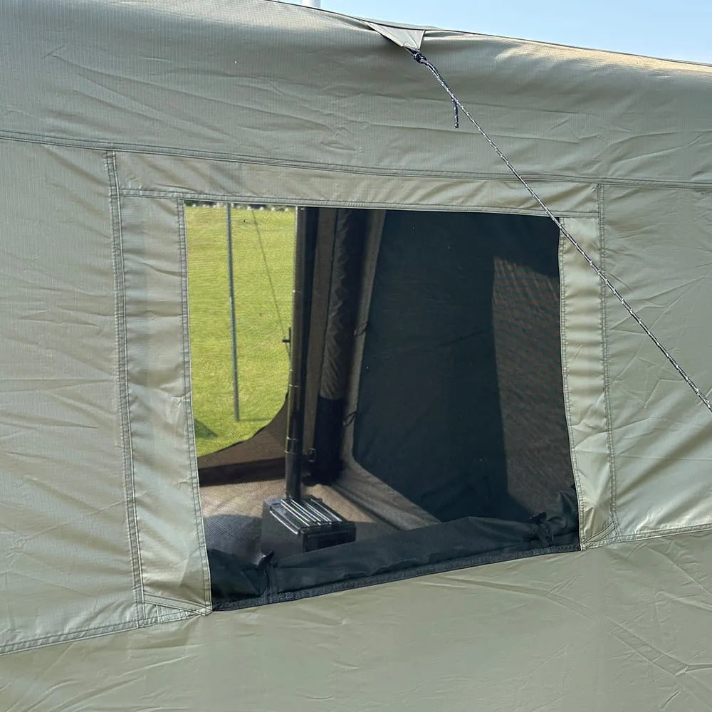 LODGE AIR-8L 3-4 Person Air Tent with Stove Jack