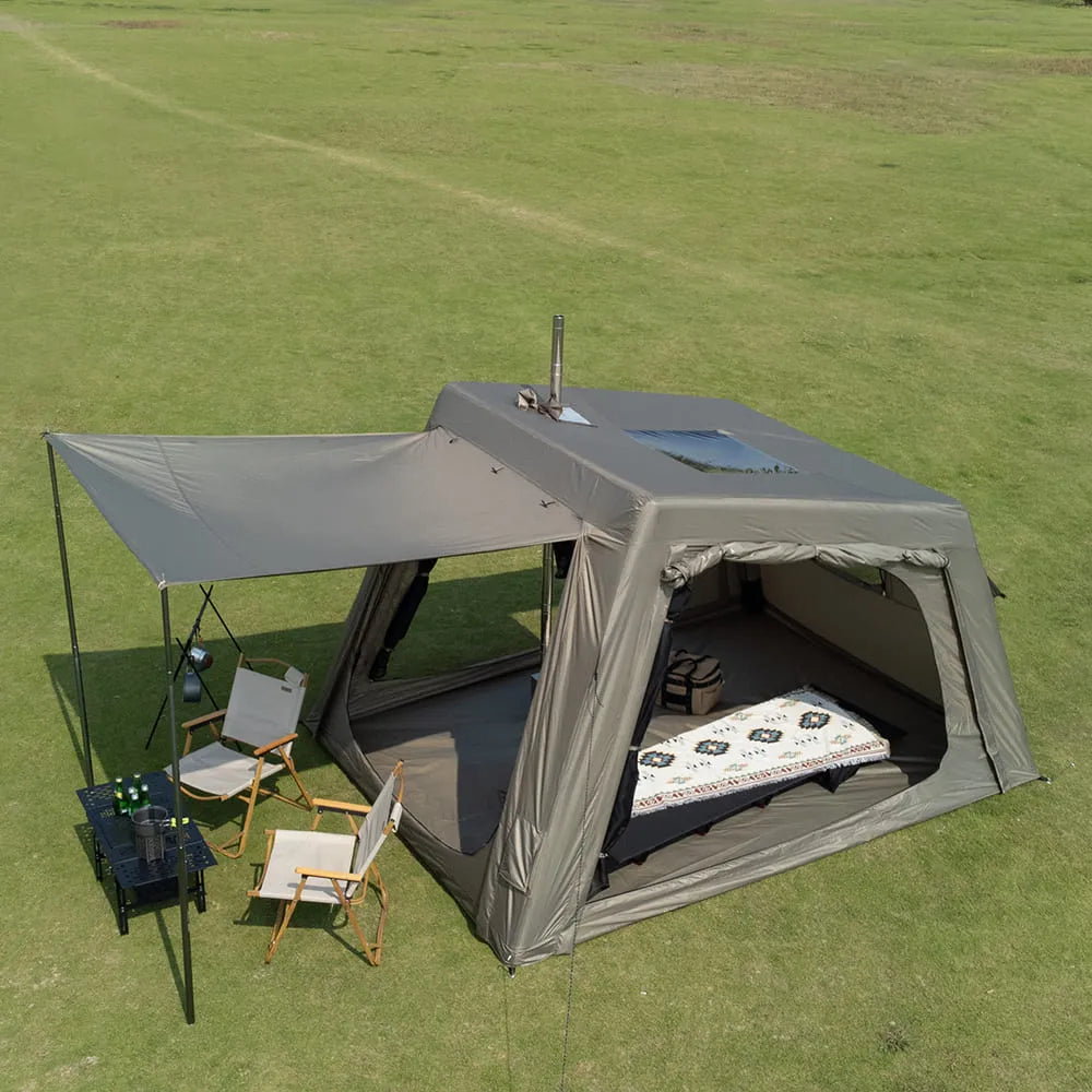 LODGE AIR-8L 3-4 Person Air Tent with Stove Jack