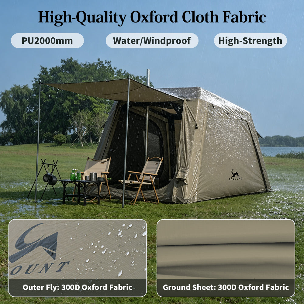 LODGE AIR-8L 3-4 Person Air Tent with Stove Jack