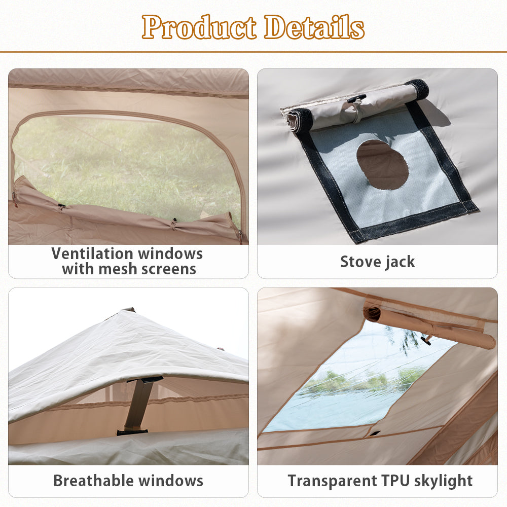 TOMOUNT Hrab™ Luxury 8-Person Family Air Glamping Tent