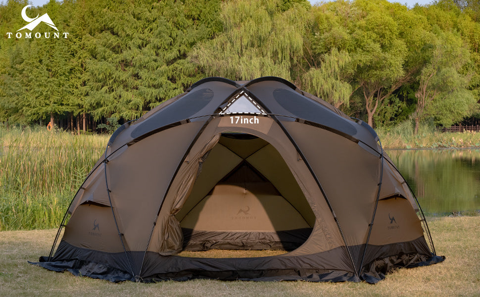 TOMOUNT Zeal™ Dome 4-Season Ultralight Nylon Tent with Stove Jack