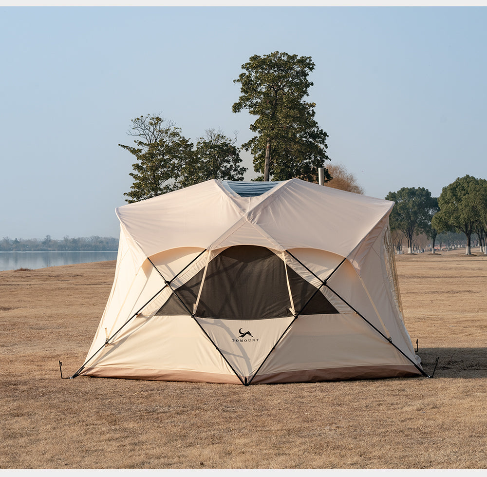 TOMOUNT Helmet™ Dome Cotton Glamping Bell Tent with Stove Jack