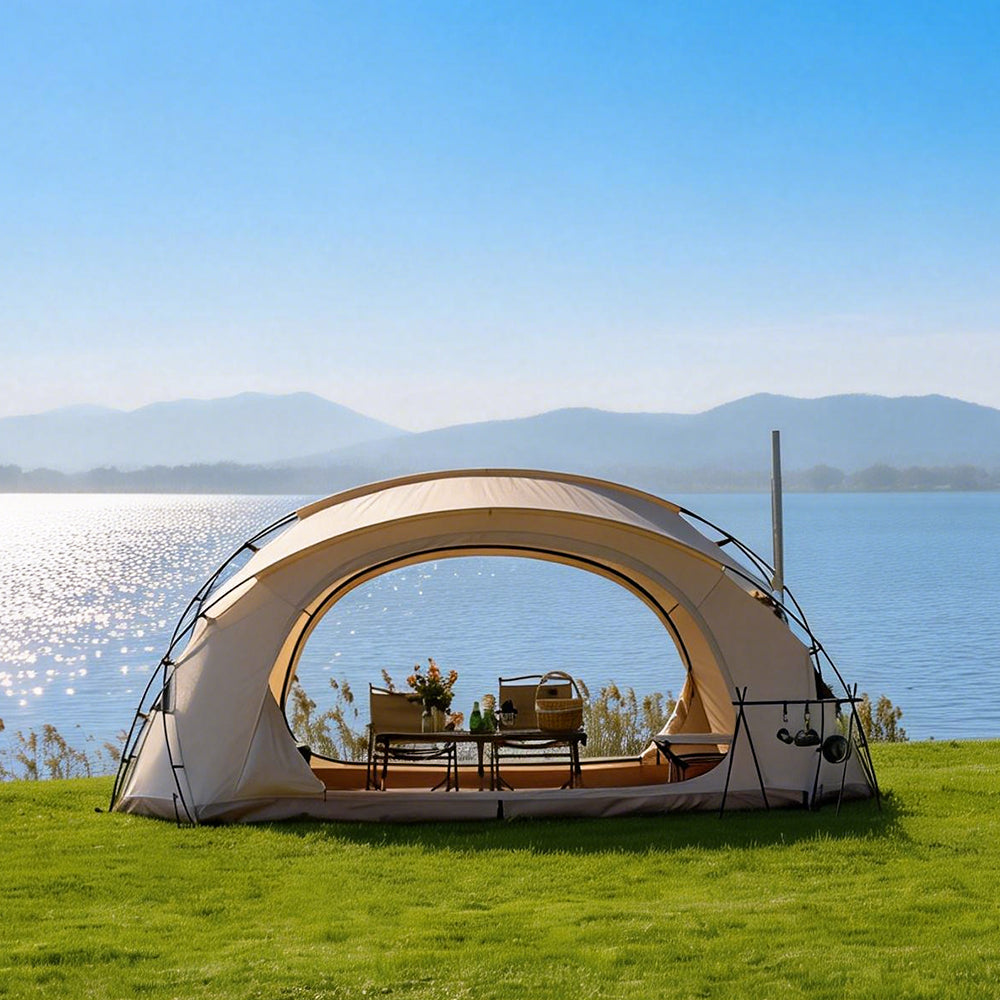 TOMOUNT Helmet™ Dome Cotton Glamping Bell Tent with Stove Jack