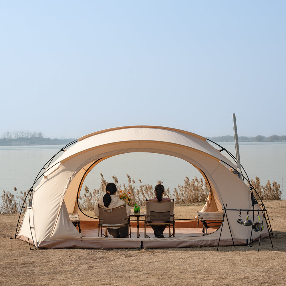 TOMOUNT Helmet™ Dome Cotton Glamping Bell Tent with Stove Jack
