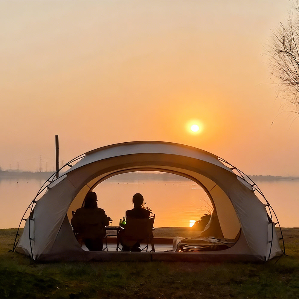 TOMOUNT Helmet™ Dome Cotton Glamping Bell Tent with Stove Jack