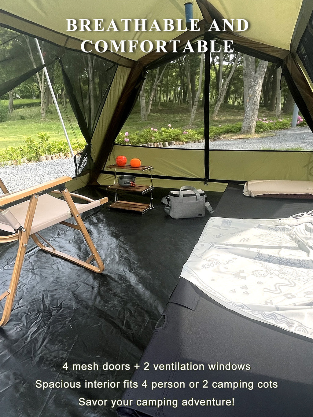 UL-Ourd Lightweight 3 Person Waterproof Backpacking Tent