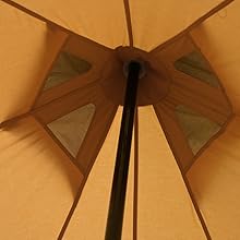 TOMOUNT Outrod™ Canvas 4 Person Bell Tent with Stove Jack