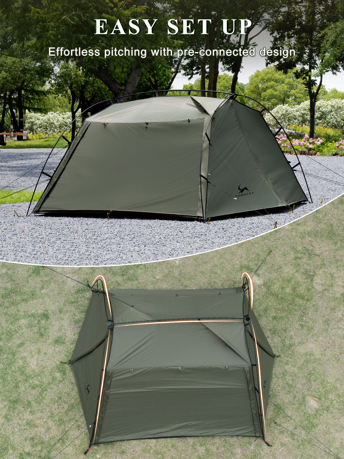 UL-Ourd Lightweight 3 Person Waterproof Backpacking Tent